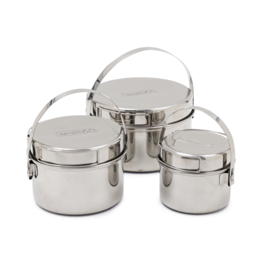 Pot Set 6 pc Stainlees Steel - Campfire